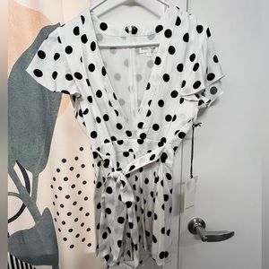 Black and white romper.